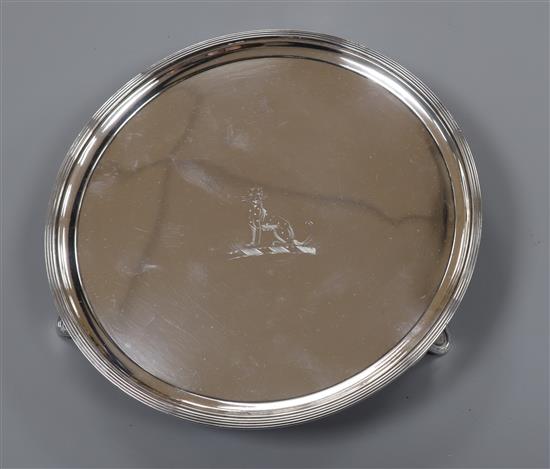 A George III silver waiter, Henry Chawner, London, 1791, 12.5 oz.